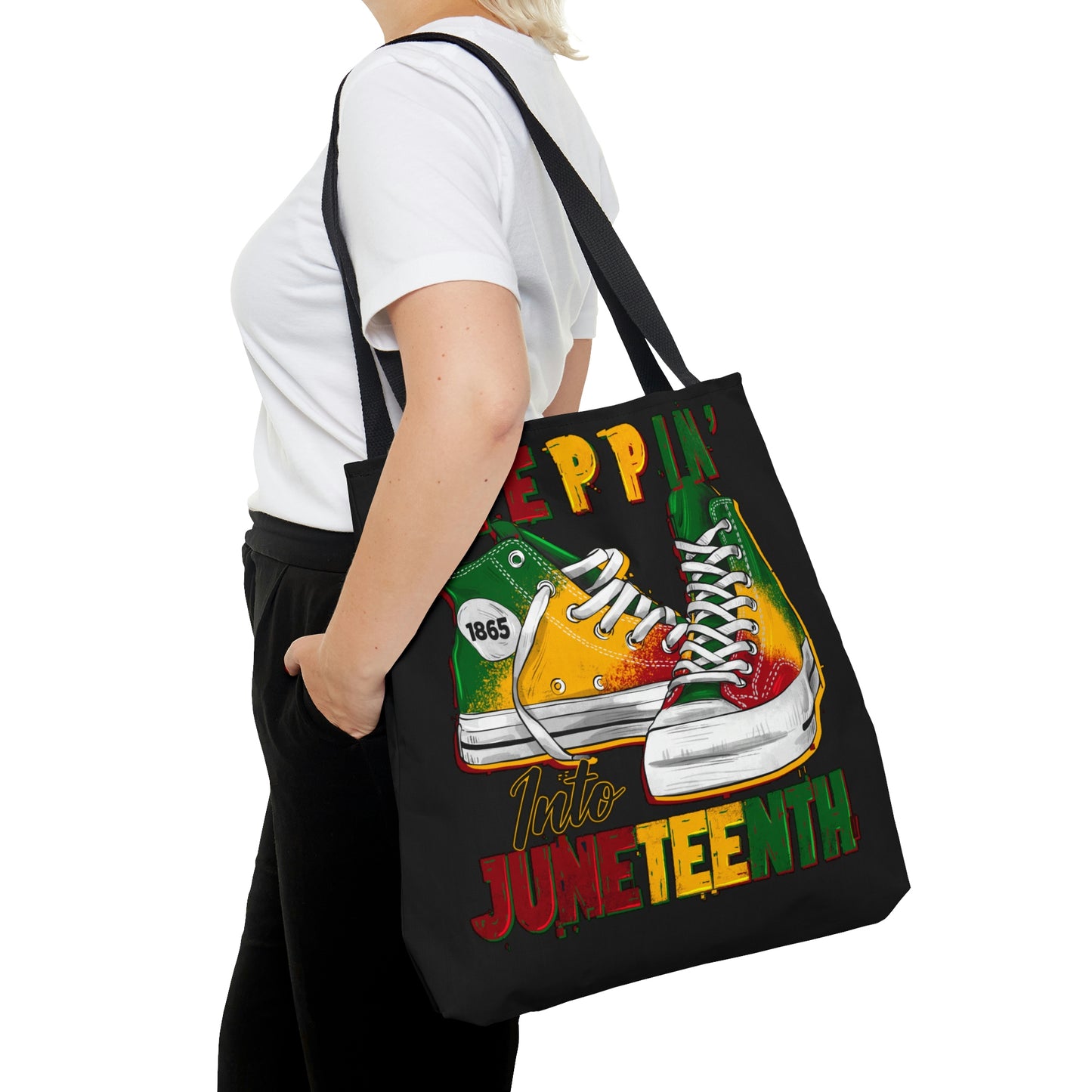 Steppin into Juneteenth AOP Tote Bag