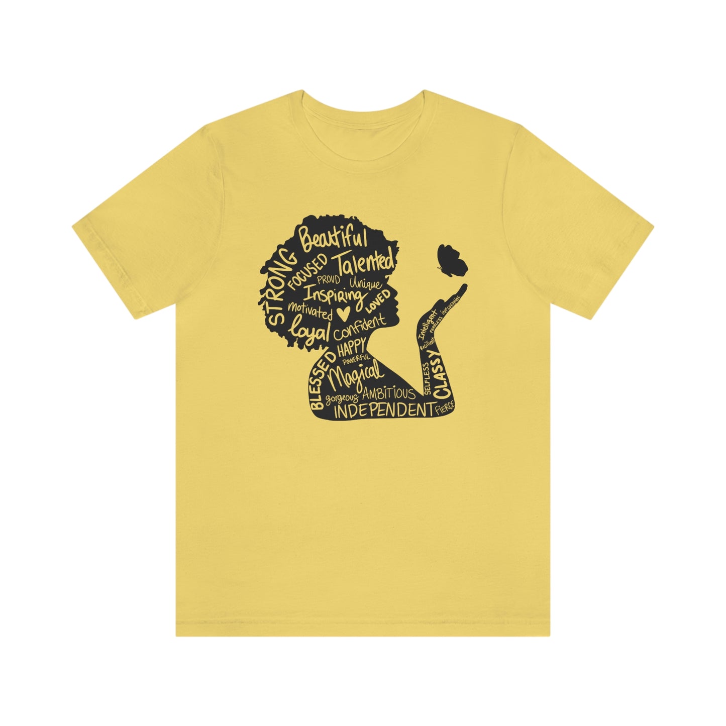 Afro Lady Silhouette Unisex Jersey Short Sleeve Tee