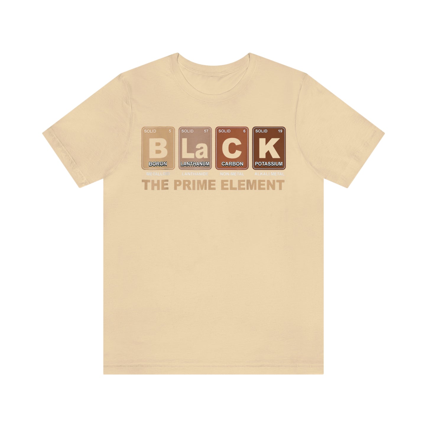 BLACK The Prime Element Unisex Jersey Short Sleeve Tee