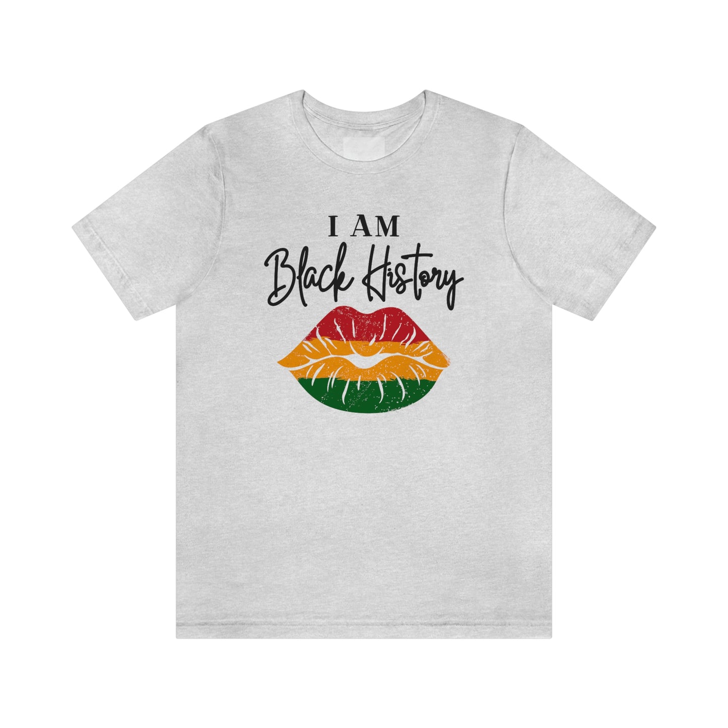 I Am Black History Lips Unisex Jersey Short Sleeve Tee