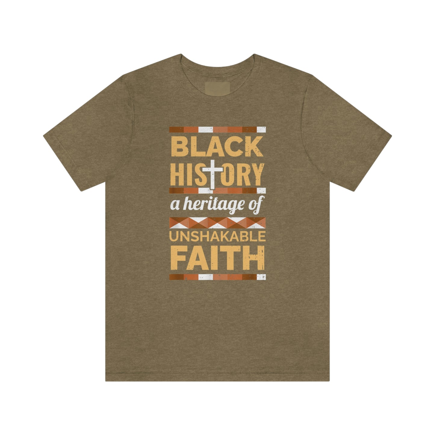 Black History Unshakeable Faith Unisex Jersey Short Sleeve Tee