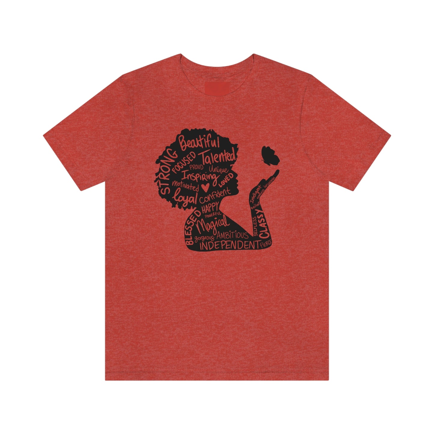 Afro Lady Silhouette Unisex Jersey Short Sleeve Tee