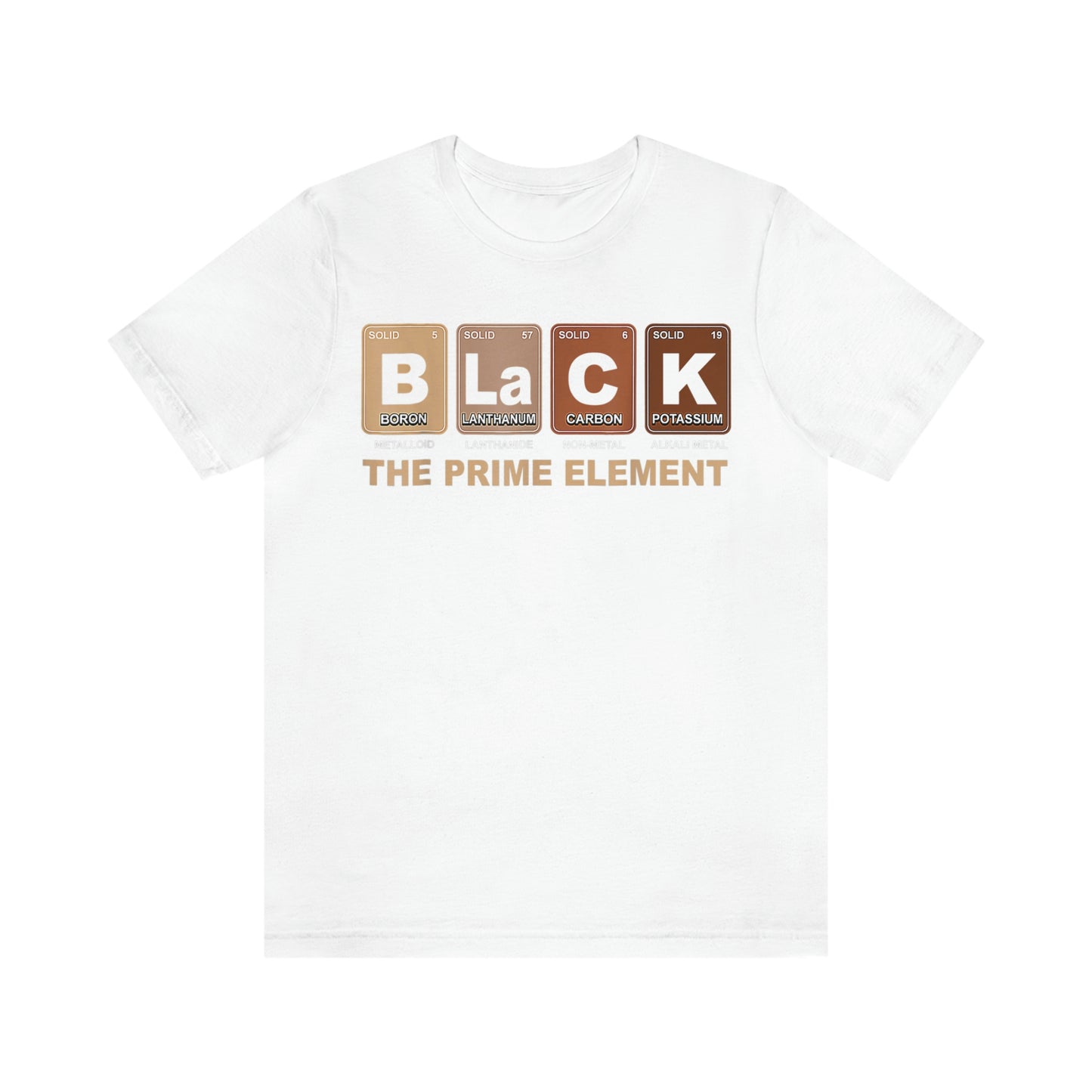 BLACK The Prime Element Unisex Jersey Short Sleeve Tee