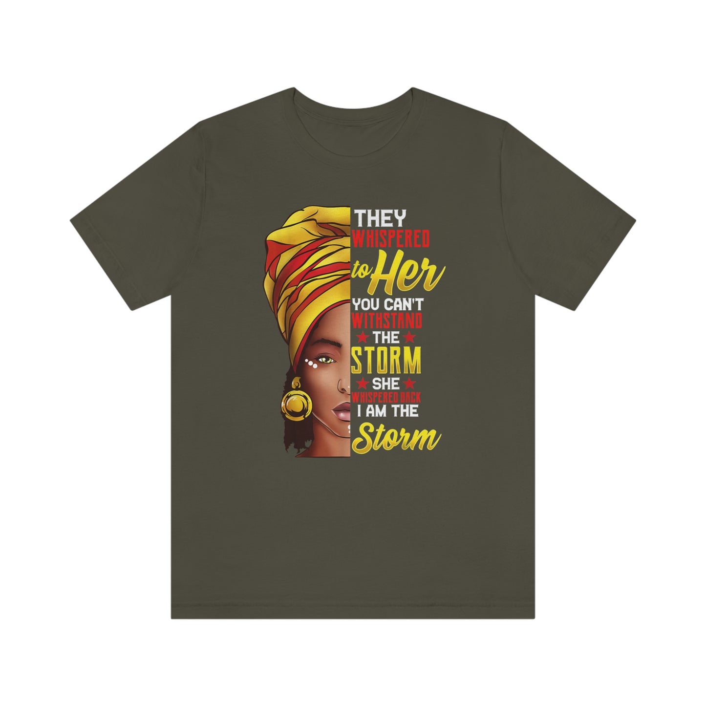 Black History Month Afro Lady Colorful Unisex Jersey Short Sleeve Tee