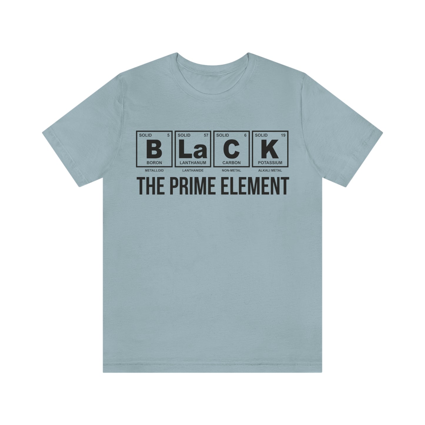 BLACK The Prime Element Unisex Jersey Short Sleeve Tee