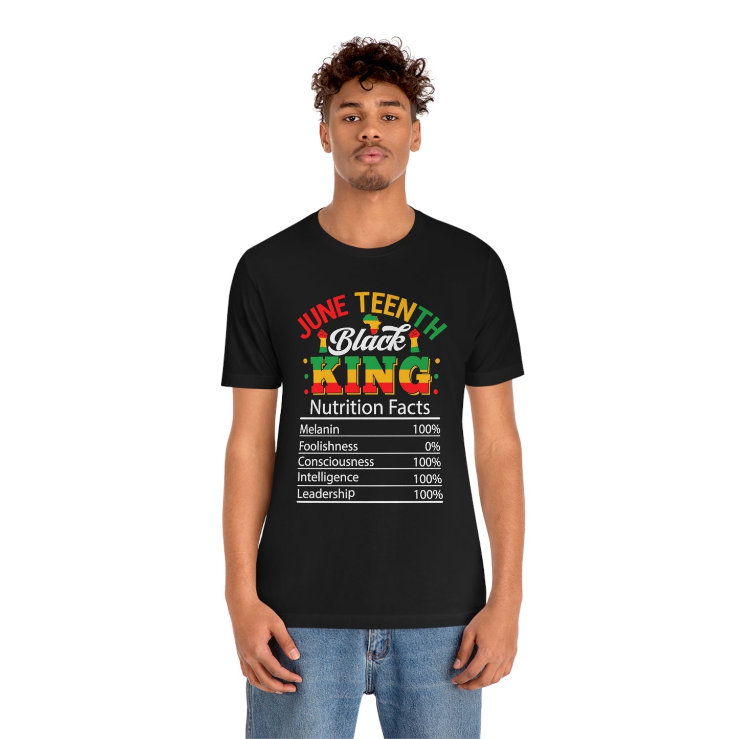 Black King Juneteenth - Pattern Unisex Jersey Short Sleeve Tee