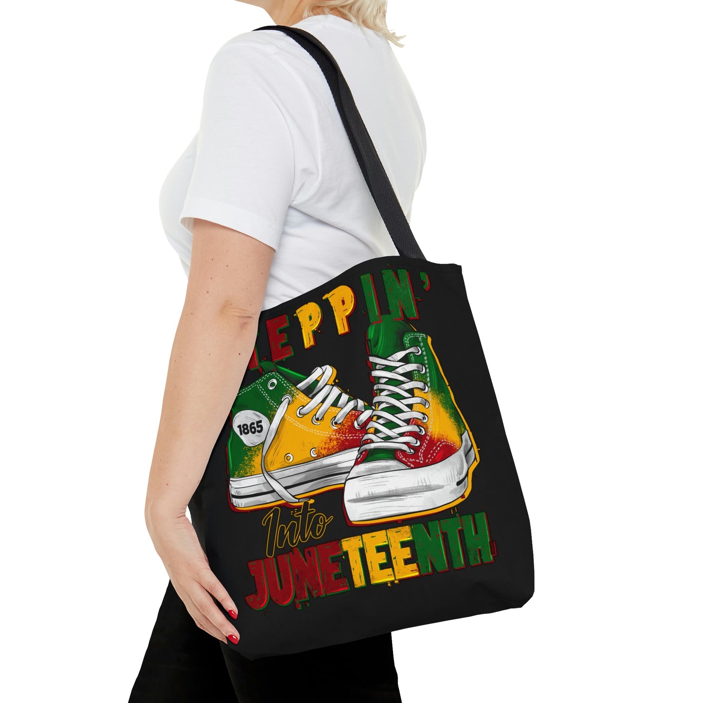 Steppin into Juneteenth AOP Tote Bag