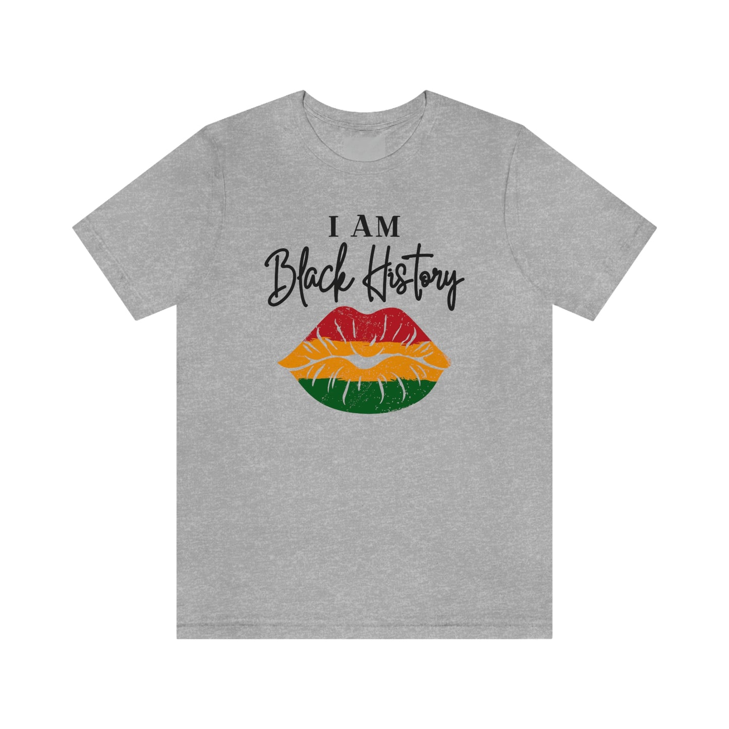 I Am Black History Lips Unisex Jersey Short Sleeve Tee