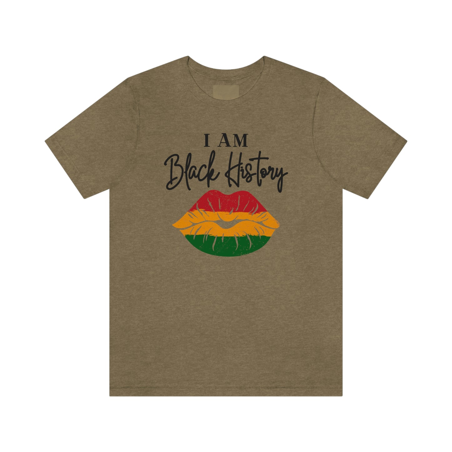 I Am Black History Lips Unisex Jersey Short Sleeve Tee