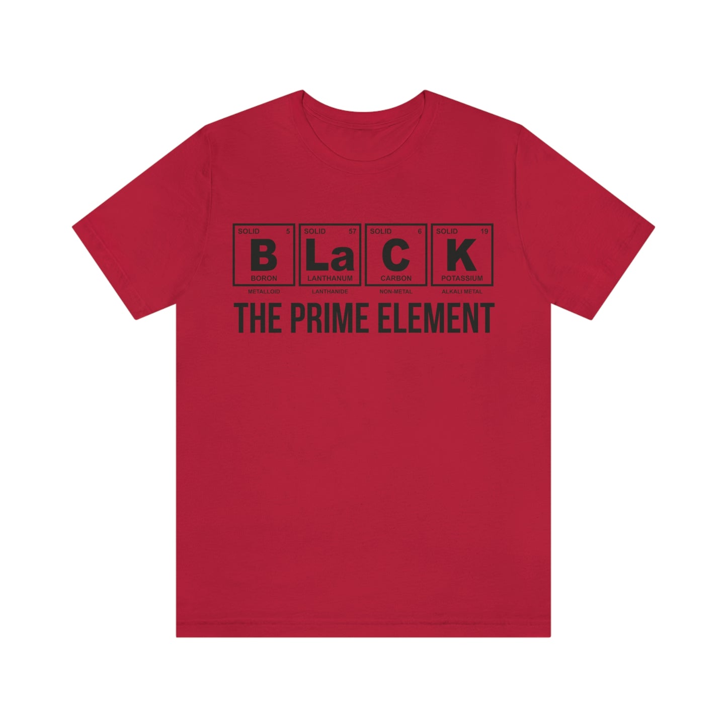 BLACK The Prime Element Unisex Jersey Short Sleeve Tee