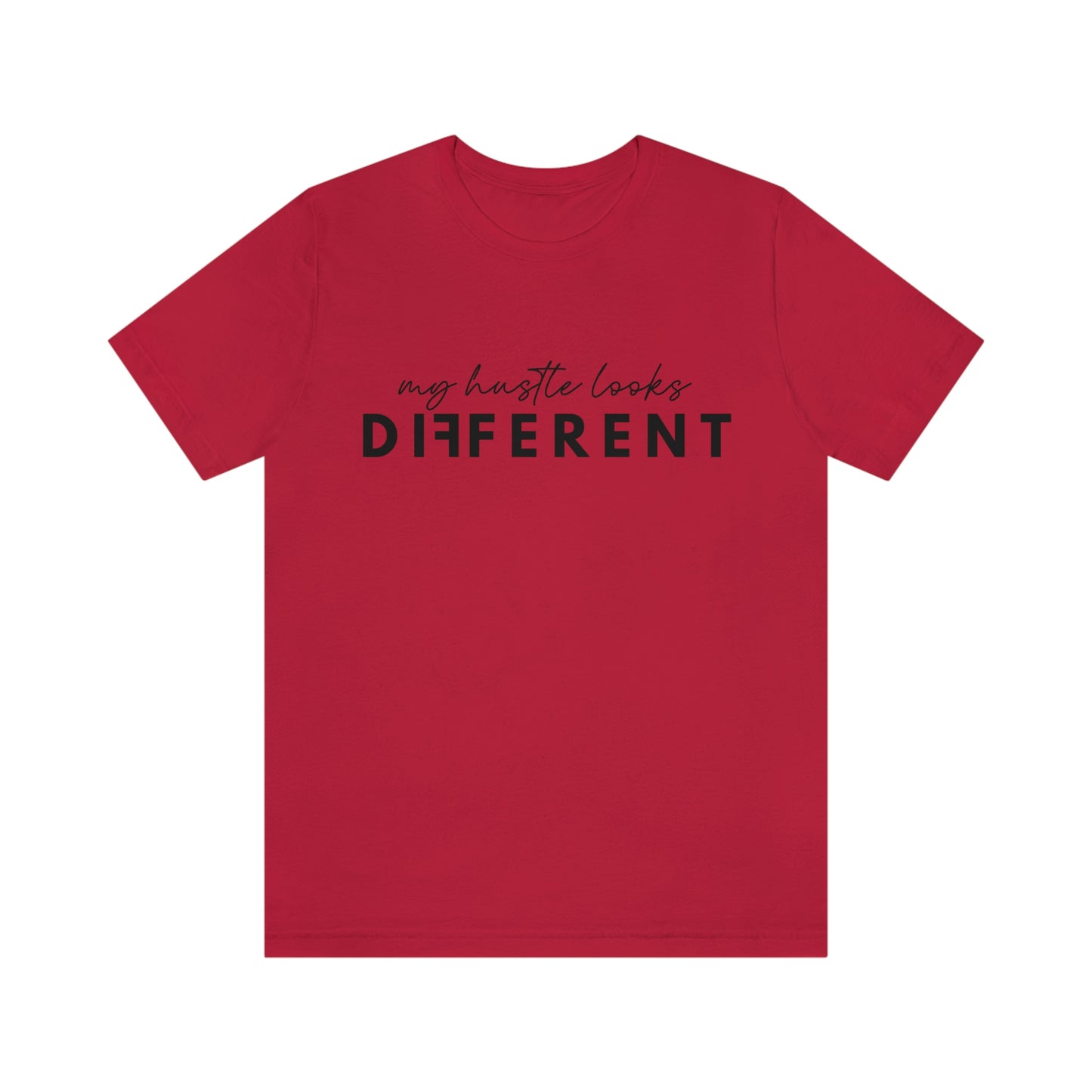 My Hustle is Different (Black) Unisex Jersey Short Sleeve Tee