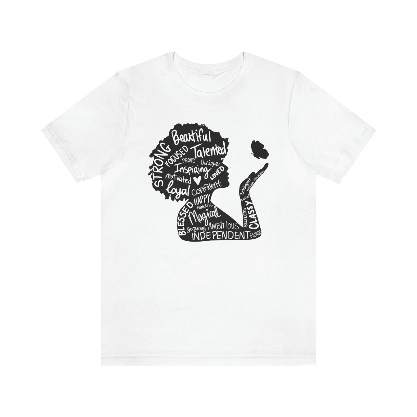 Afro Lady Silhouette Unisex Jersey Short Sleeve Tee