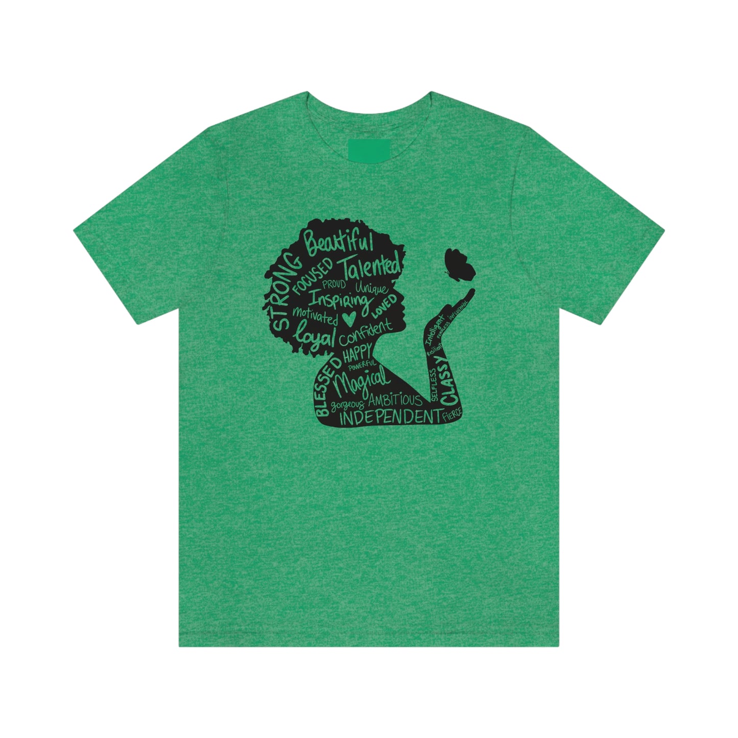 Afro Lady Silhouette Unisex Jersey Short Sleeve Tee