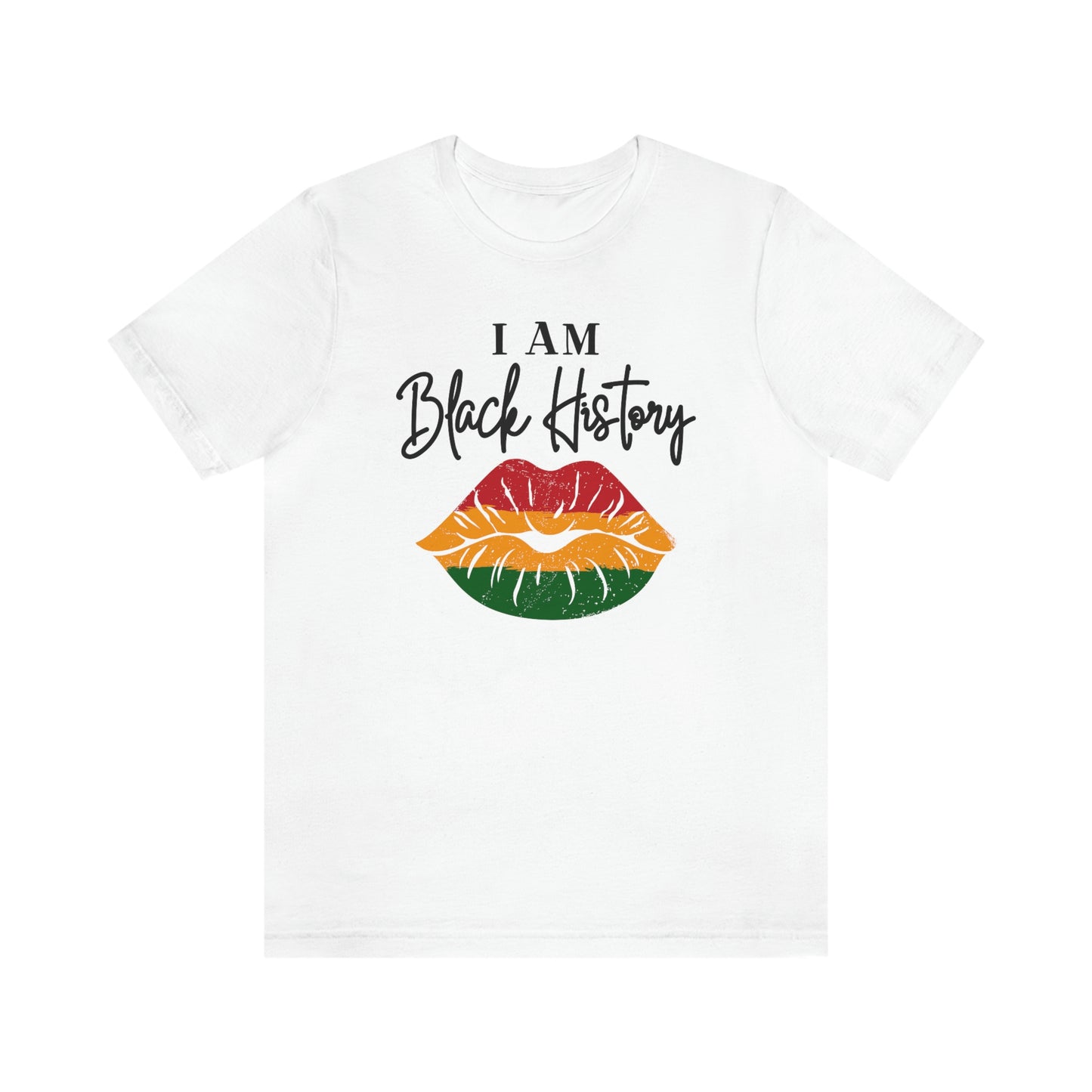 I Am Black History Lips Unisex Jersey Short Sleeve Tee