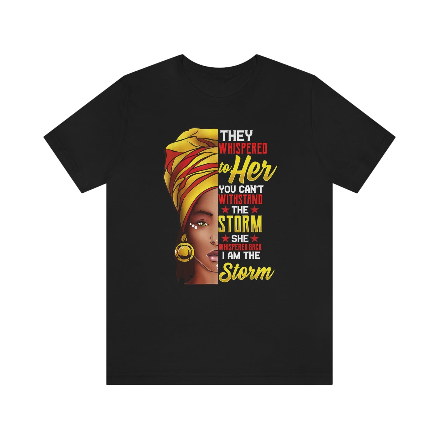 Black History Month Afro Lady Colorful Unisex Jersey Short Sleeve Tee