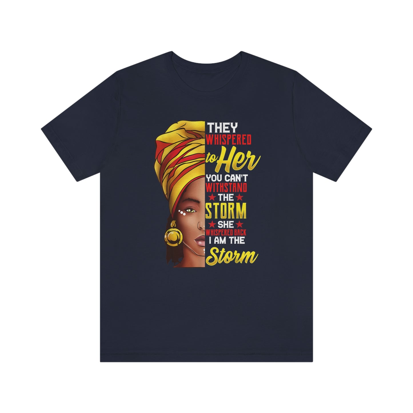 Black History Month Afro Lady Colorful Unisex Jersey Short Sleeve Tee