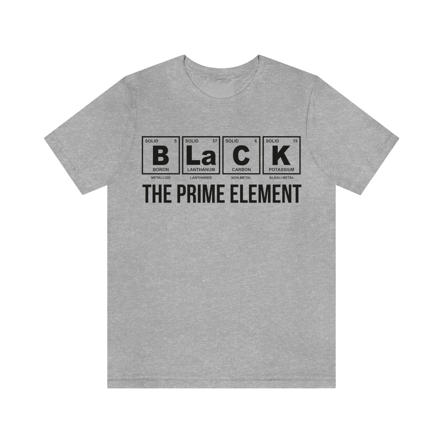 BLACK The Prime Element Unisex Jersey Short Sleeve Tee