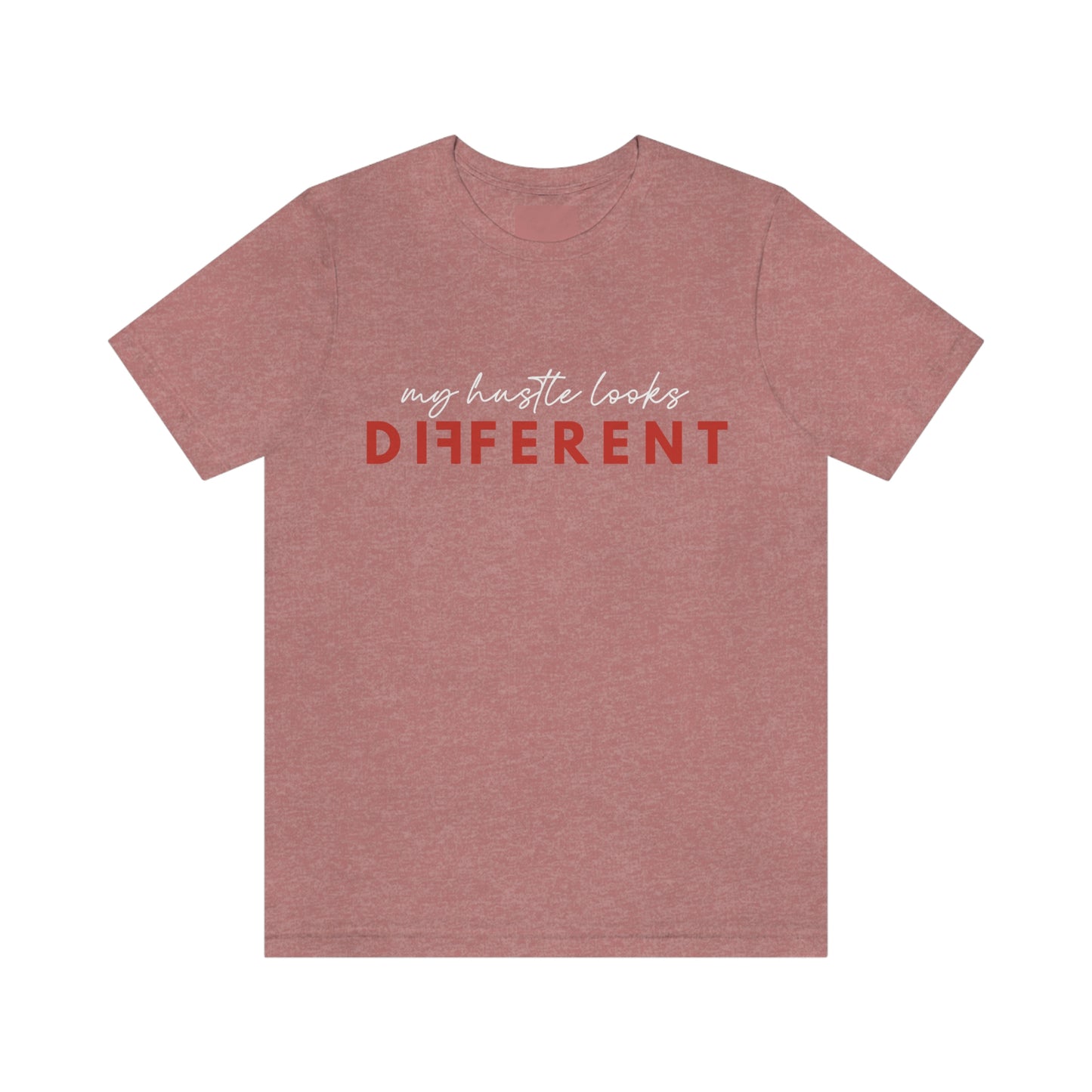 My Hustle is Different (RED) Unisex Jersey Short Sleeve Tee