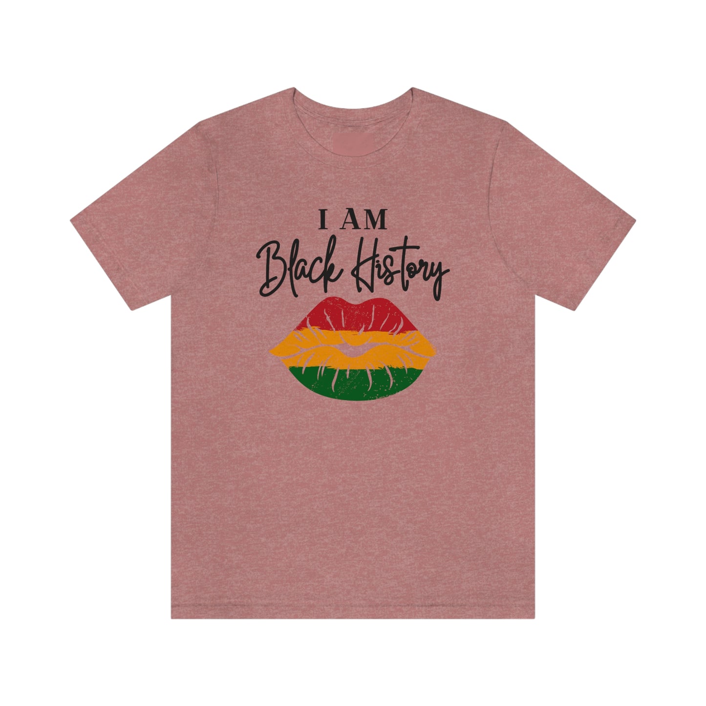 I Am Black History Lips Unisex Jersey Short Sleeve Tee