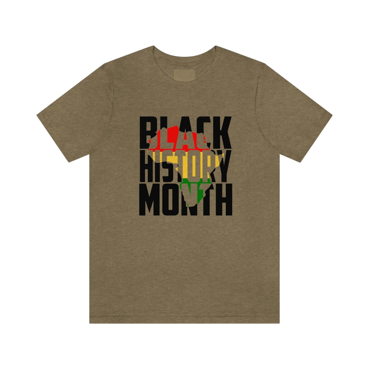 Black History Month Map Unisex Jersey Short Sleeve Tee