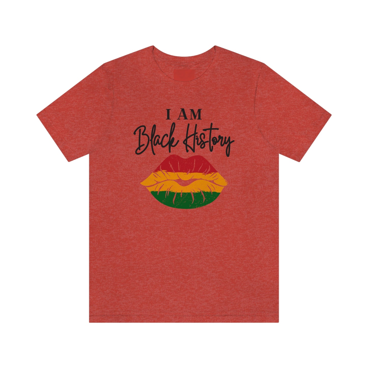 I Am Black History Lips Unisex Jersey Short Sleeve Tee