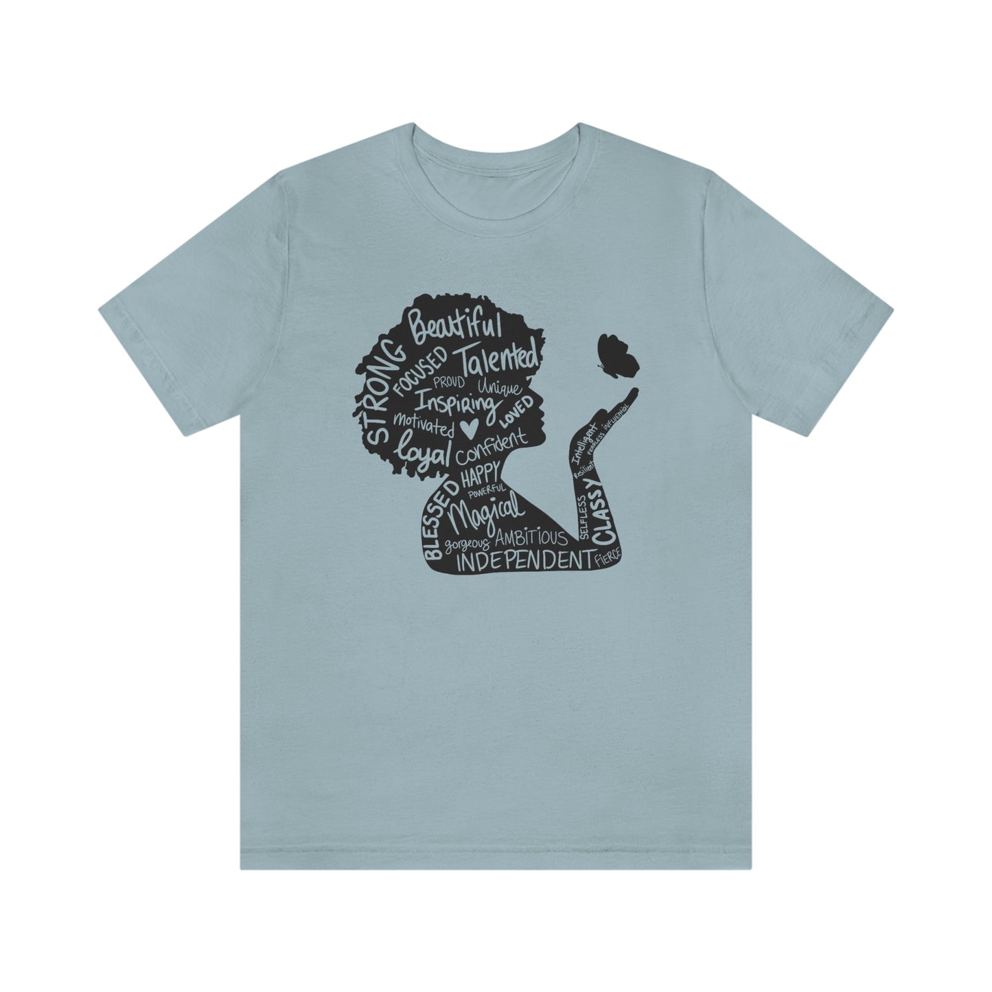 Afro Lady Silhouette Unisex Jersey Short Sleeve Tee