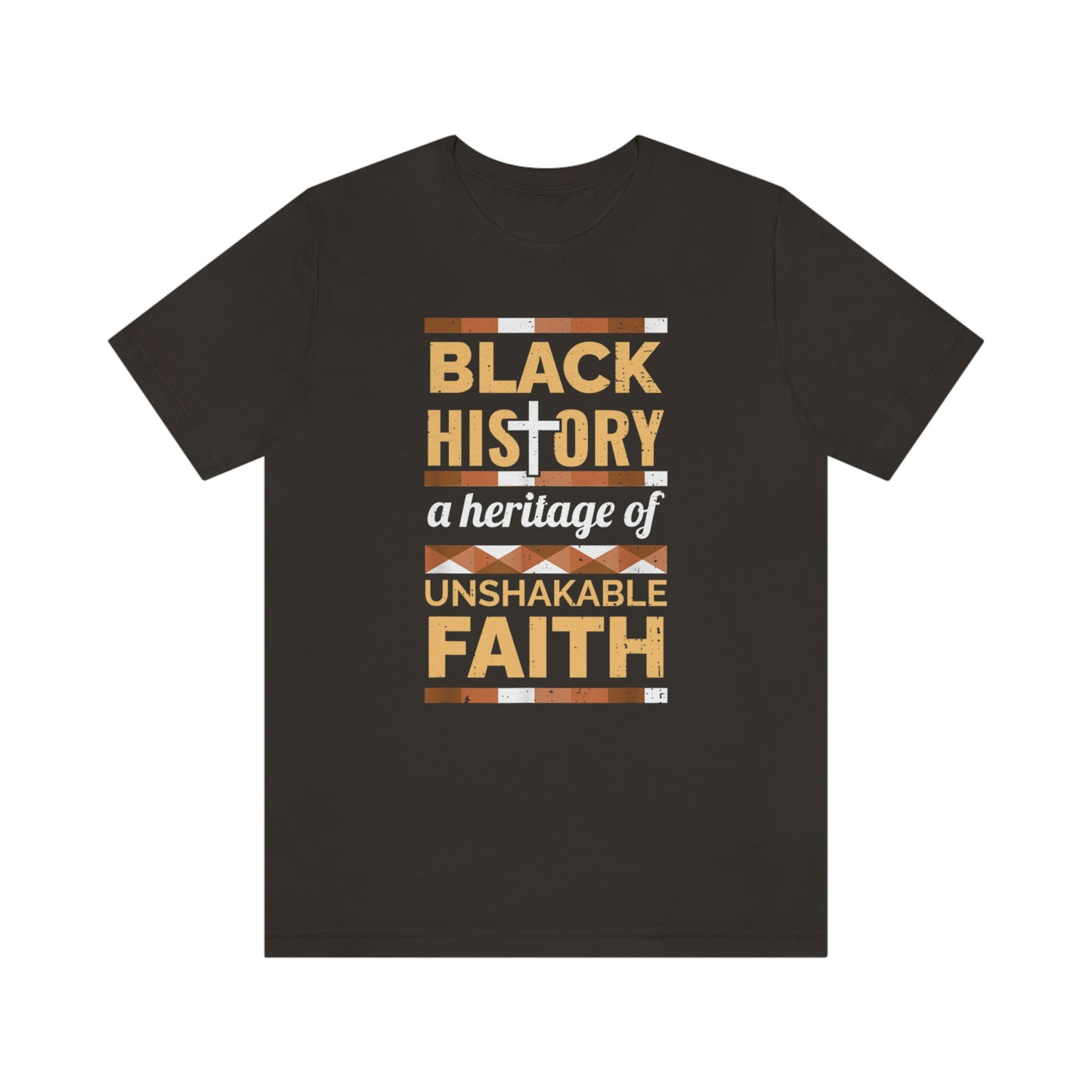 Black History Unshakeable Faith Unisex Jersey Short Sleeve Tee