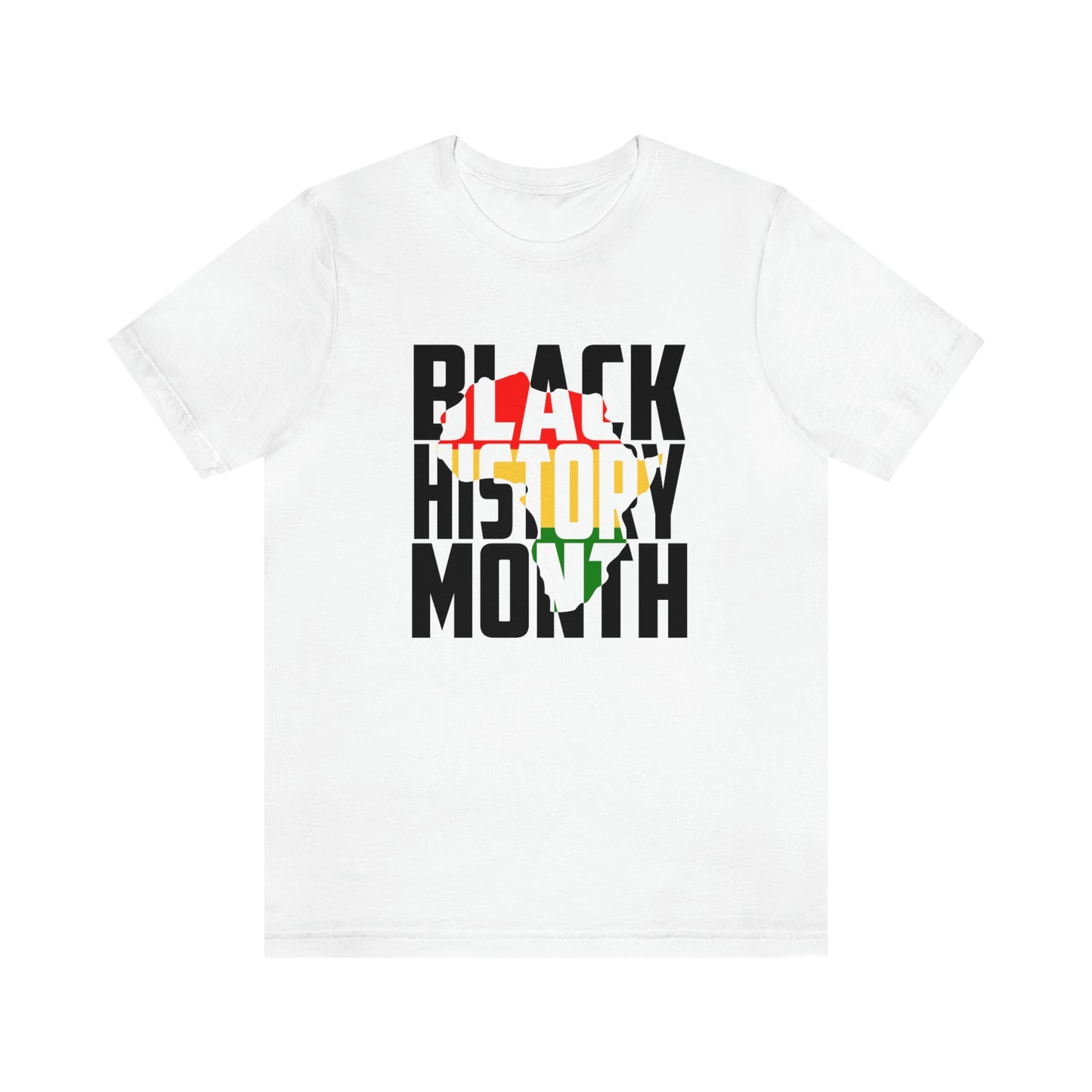 Black History Month Map Unisex Jersey Short Sleeve Tee