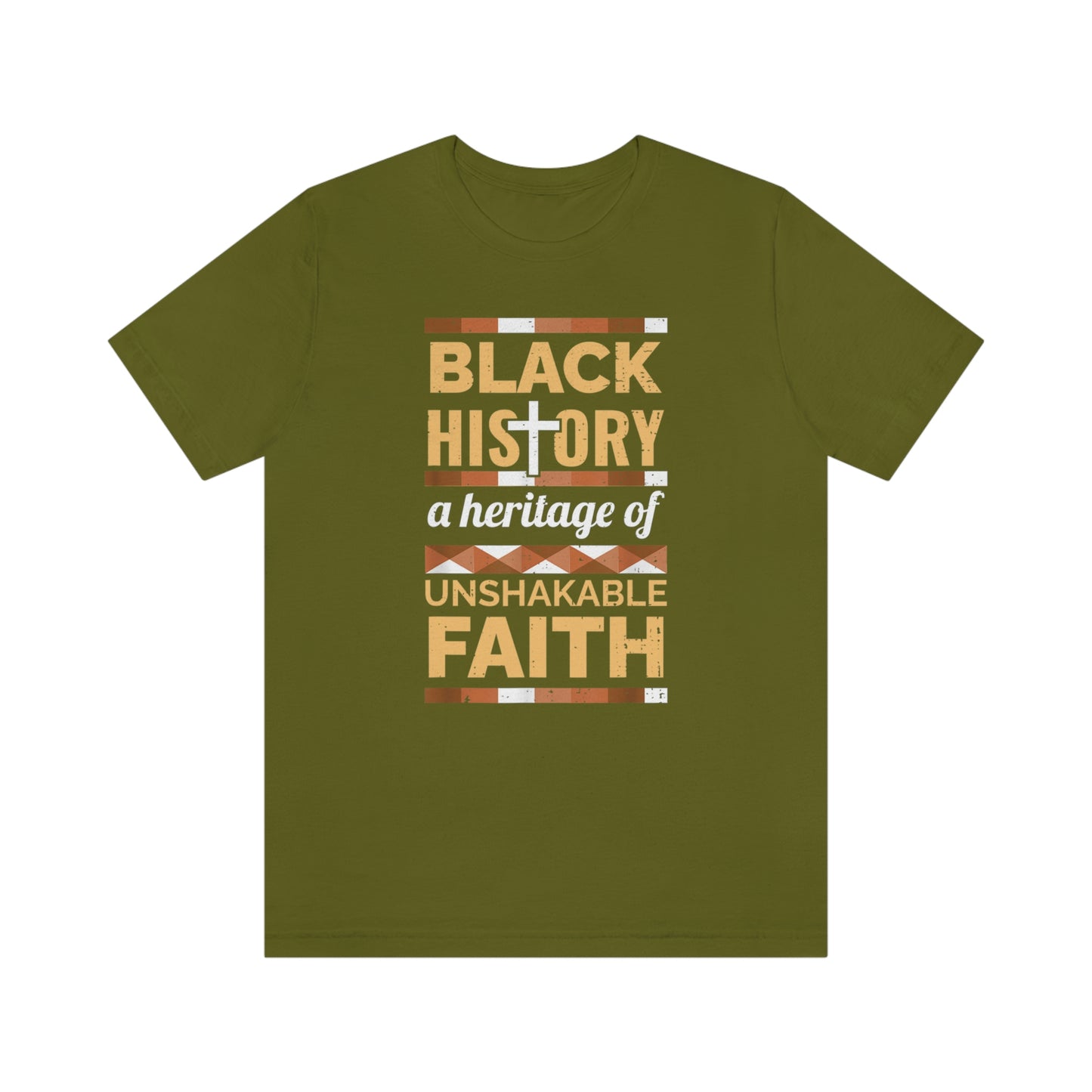 Black History Unshakeable Faith Unisex Jersey Short Sleeve Tee