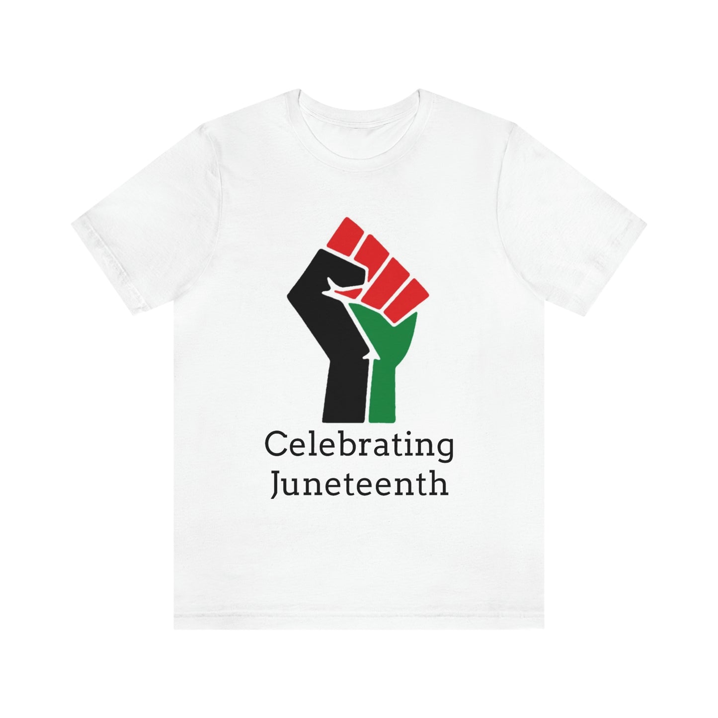 Celebrating Juneteenth Fist - Pattern Unisex Jersey Short Sleeve Tee