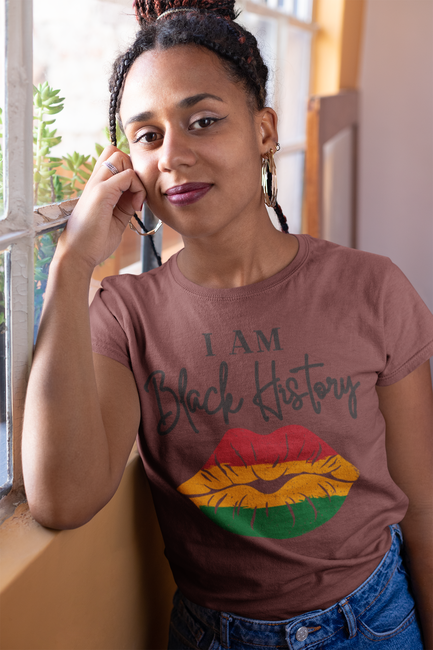 I Am Black History Lips Unisex Jersey Short Sleeve Tee