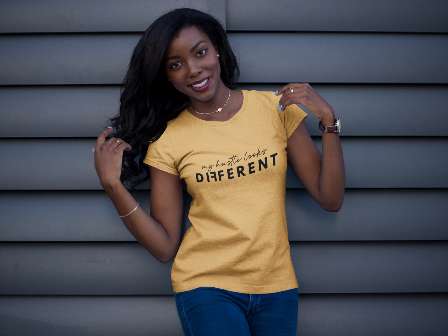 My Hustle is Different (Black) Unisex Jersey Short Sleeve Tee