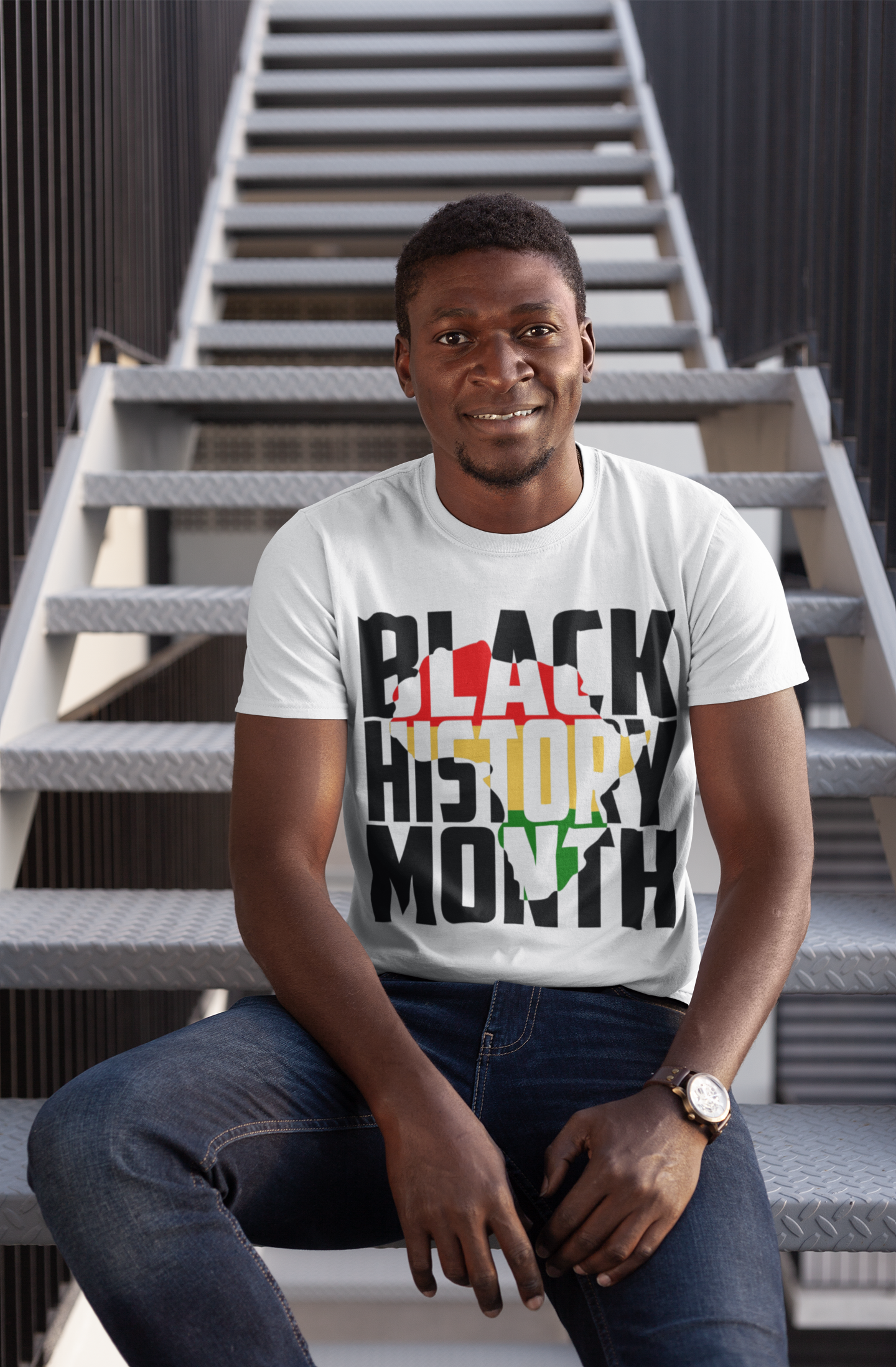 Black History Month Map Unisex Jersey Short Sleeve Tee