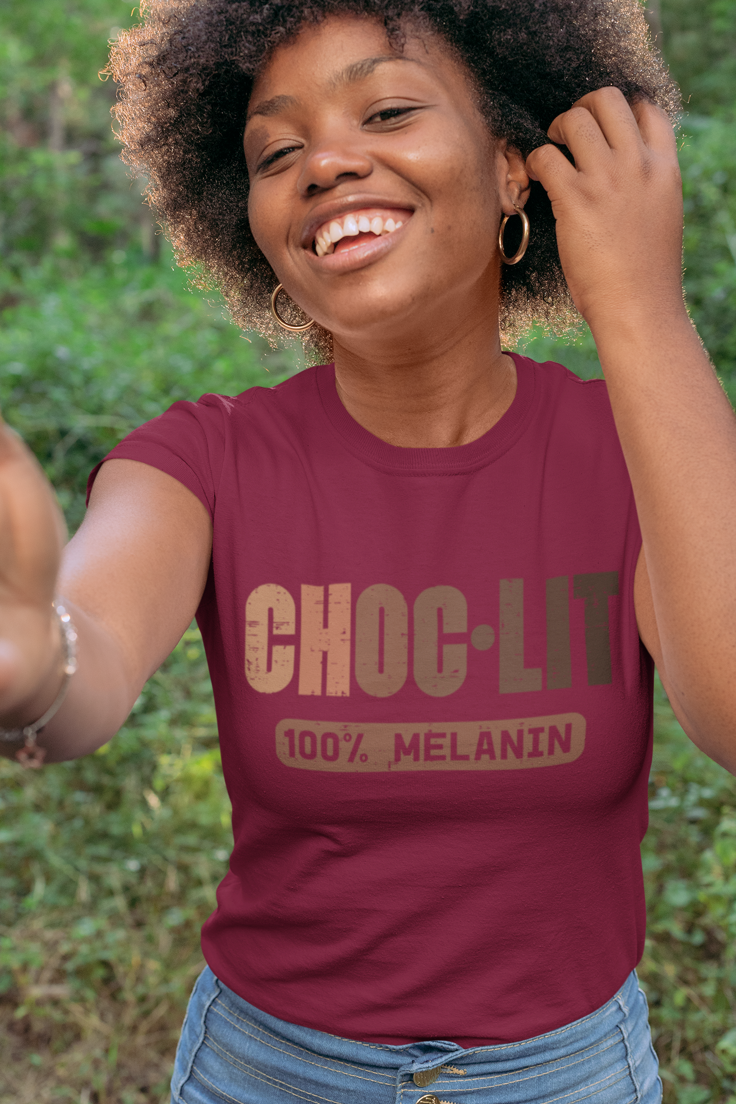 New Choc-Lit 100% Melanin Unisex Jersey Short Sleeve Tee