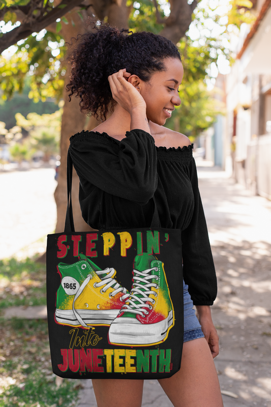 Steppin into Juneteenth AOP Tote Bag